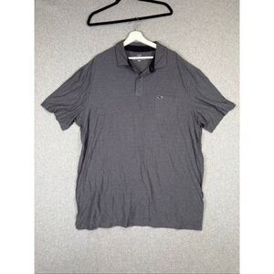 Vineyard Vines Men's 2XLT Tall Edgarton Polo Gray Short Sleeve Polo Shirt